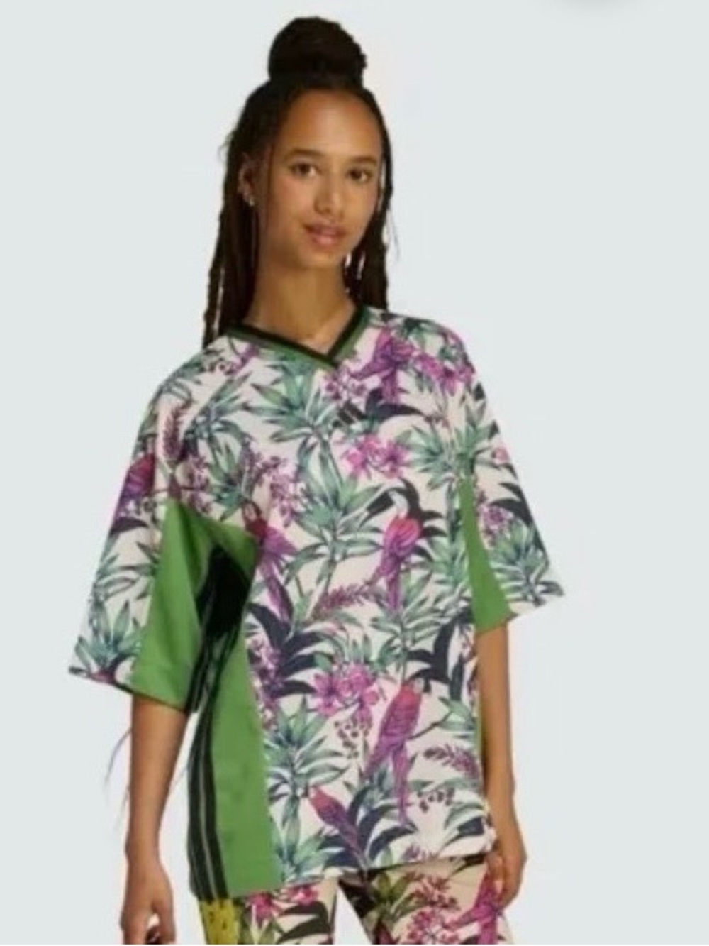 Adidas X Farm Rio Tropical Print top